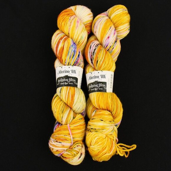 Hedgehog Fibres Merino DK Yarn 2 Skein Hand-Dyed Fool's Gold